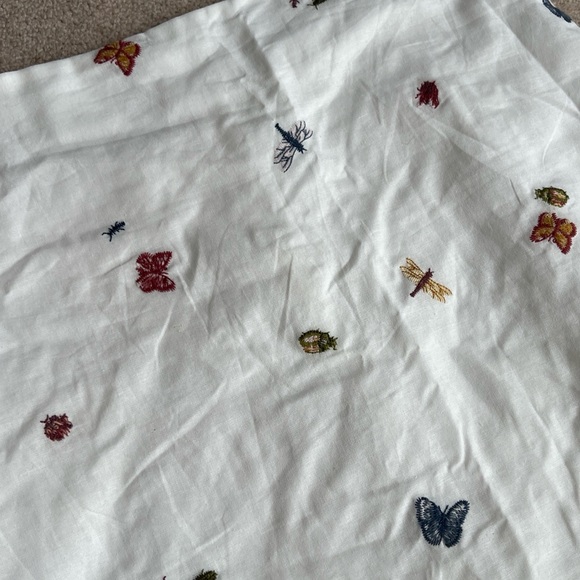 SOLD NWNT white linen blend butterfly mini skirt - Picture 6 of 6